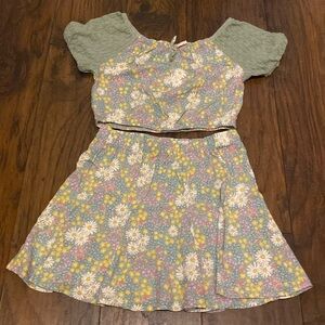 Self Esteem Floral Top & Skirt
